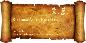 Kolompár Evelin névjegykártya
