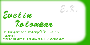 evelin kolompar business card